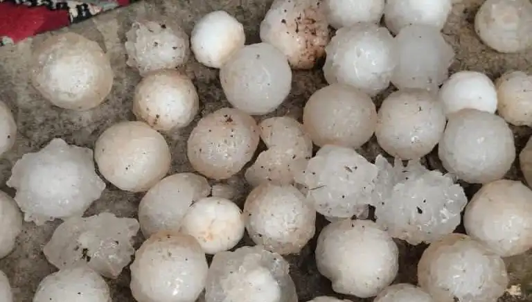 Şanlıurfa'da Kar Topu Gibi Dolu Yağışı Hayrete Düşürdü!
