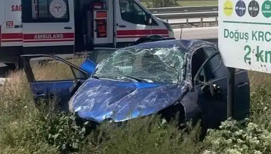 Kontrolden Çıkan Araç Takla Attı: Kaza Anı Gözler Önünde